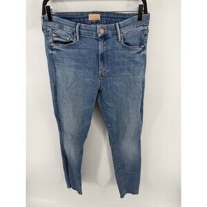 Mother Women's The Looker Groovy Blue Skinny Jeans Sz 30